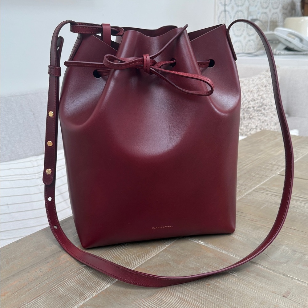 Mansur Gavriel Burgundy Bucket Bag